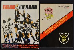 1973 England in New Zealand Rugby Programmes (2): Sought after large Eden Park^ Auckland issue
