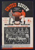 1954 Manchester United v Tottenham Hotspur football programme date 13 Feb^ a clean example