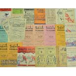 Small Bag of Rugby League Club Programmes 1940s/1950s (50): Older issues with pleasing variety.