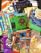 Quantity of England home and away football programmes from 1950s onwards includes Scotland schools