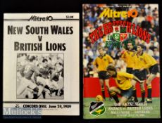 1989 British & Irish Lions to Australia Rugby Programmes (2): Sought-after issue v NSW at Concord