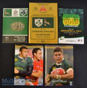 1981-2010 S African Home Rugby Programmes (5): Glossy packed editions v Ireland 30/5 & 06/06/1981; v