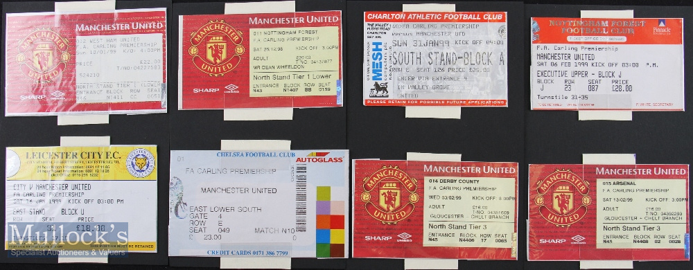 Selection of 1998/99 Manchester United Football match tickets to include homes v West Ham Utd^