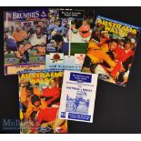 1996 Wales Tour of Australia Rugby Programmes (5): Five of the eight issues from this ill-fated