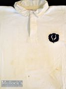 Rare White Scotland Match worn Rugby Jersey: Suggested as a possible NZ Tour issue to avoid the