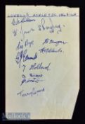 1948/49 Lovell’s Athletic Autograph sheet includes Williams^ Holland^ Shaw^ Wood^ Morgan^ Clarke^