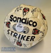 Chelsea Signed ‘Sondico Striker’ Football signed by Gianluca Vialli^ Gianfranco Zola^ Ed de Goey and