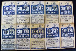 1947/48 Chelsea home football programmes to include Grimsby Town^ Huddersfield Town^ Wolverhampton