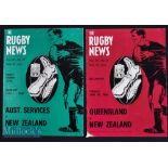 1968 NZ tour to Australia Rugby Programmes (2): the strikingly-covered Rugby News issues for the All