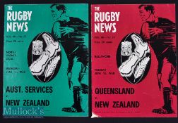 1968 NZ tour to Australia Rugby Programmes (2): the strikingly-covered Rugby News issues for the All