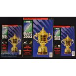 2003 RWC Rugby Programmes (3): Two quarter finals^ Australia v Scotland and NZ v S Africa^ and