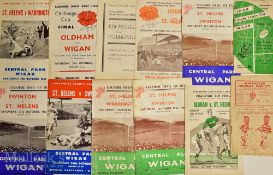 Small Binder of Rugby League Lancashire Cup Final Programmes 1949-67 (12): 12 issues from those