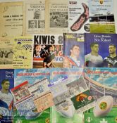 Small Box of NZ Rugby League Programmes/Tickets for Test/Tour (c.40): 34 from the Kiwis in Britain