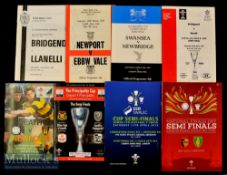 1977-2017 WRU Cup Semi-Final Rugby Programmes (9): Increasingly collectable issues from 1977 (