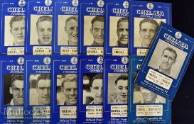 1949/50 Chelsea home football programmes to include Arsenal^ Derby County^ Sunderland^ Manchester