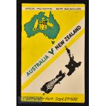 1952 New Zealand v Australia Rugby Programme: Bledisloe Cup match at Christchurch^ attractive 24