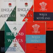 1958-60 5 Nations and Tourists Programmes (8): Good set^ Wales v Scotland (minor spine