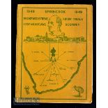 1949 South African Springbok Rugby Trials Souvenir Programme: Held at Pretoria ahead of the NZ All