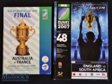 1999 & 2007 Rugby World Cup Final Programmes etc (8): The thick glossy issues for the Australian win