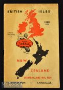 1950 British & Irish Lions in NZ Test Rugby Programme: Second Test of the popular ’50 Tour^ played