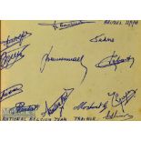 1948 Autograph album with pen signatures of British Army team 22 February 1948 v Belgium Army (loose