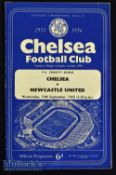 1955/56 Chelsea v Newcastle United football programme FA Charity Shield date 14 Sept light fold^