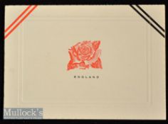 1963 England in NZ Hawkes Bay Evening Ball Invite: Very clean unmarked blank embossed attractive