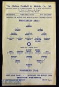 1950/51 Chelsea Public Trial Match football programme date 12 August Probables (Blue) v Possibles (