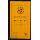 1947 Scotland v the Australian Wallabies (7-16) Rugby Programme: Slight closed tear to top margin^