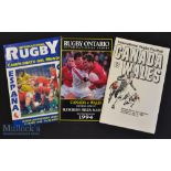 1994 Wales away N Hemisphere Rugby Programmes (3): Near mint issues from May’s RWC Qualifier v Spain