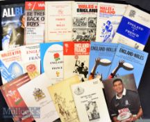 Schools International Rugby Programmes etc (18): assorted Home Countries & France Schools 1968-1991;