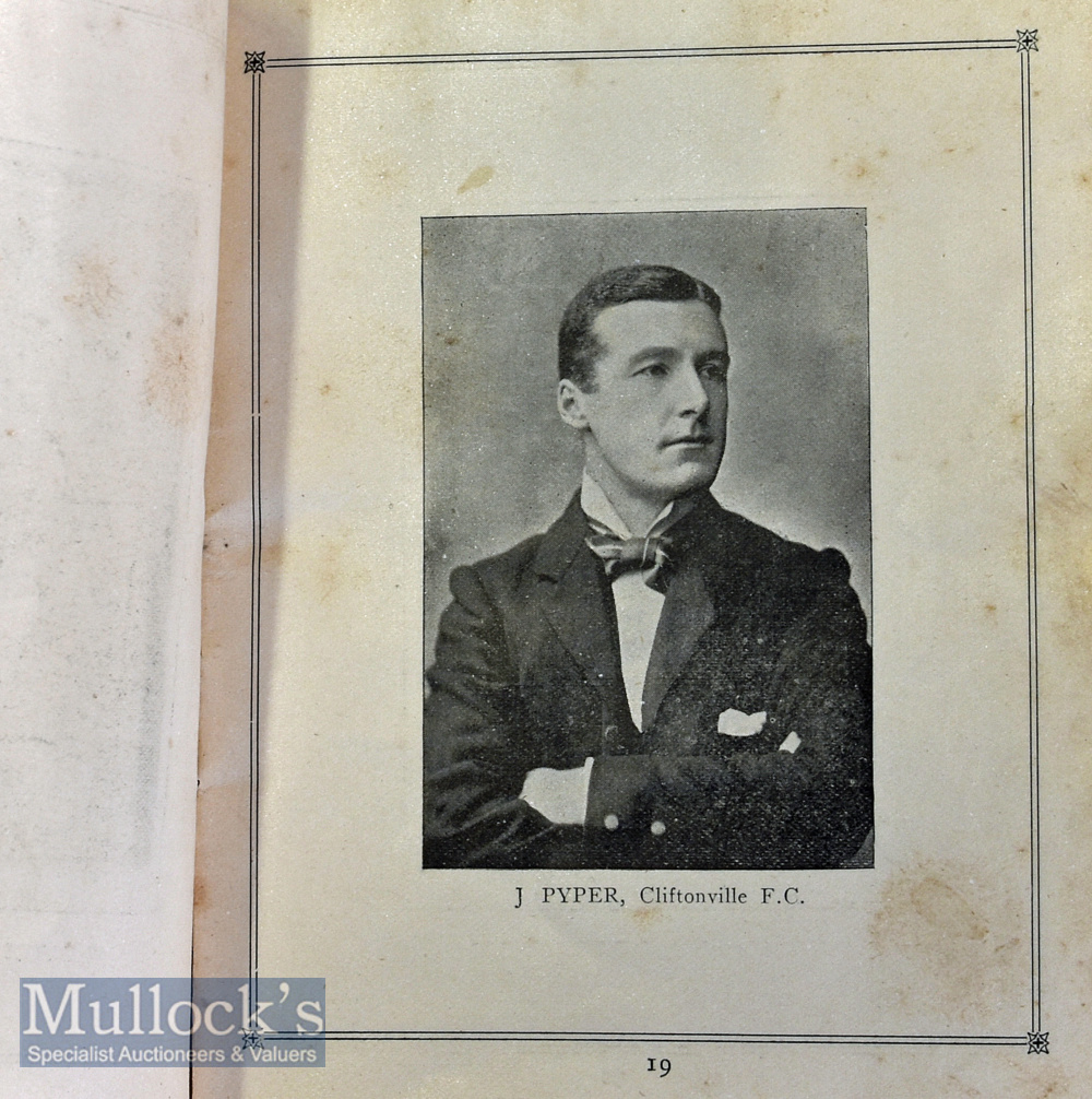 Scarce 1898 Ireland v England football programme at Cliftonville^ ‘Album of Famous Irish - Image 3 of 5