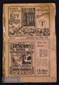 Rare 1910 Middlesbrough v Darlington football programme date 26 Nov^ with cellotape to spine^ folds^