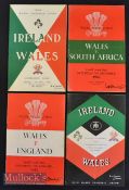 1960-63 Wales Rugby Programmes (4): Issues from Wales v S Africa 1960 (the day before the deluge);