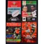 1990-2003 Wales v the Barbarians Rugby Programmes (4): The glossy magazine issues for the Cardiff