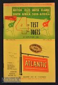 Scarce 1955 British & Irish Lions Test Rugby Programme: Much desired 4th Test programme from Port