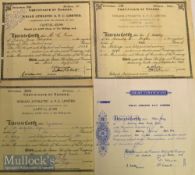 1934 Wigan Athletic Share Certificates two years after the formation of the club^ plus 1946^ 1963