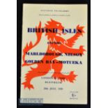 Scarce 1959 British & Irish Lions in NZ Rugby Programme: Less frequently seen^ the Marlborough^