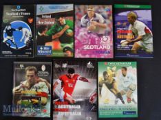 Southern Hemisphere Visitor Rugby Programmes (7): England v Australia 1997^ 2000^ 2002; Wales v