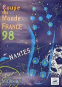 1998 World Cup Posters: Coupe Du Monde France 98^ 2 examples still in original postal tubes unopened