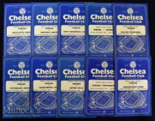 1955/56 Chelsea home football programmes to include Bolton Wanderers^ Huddersfield Town^ Portsmouth^