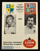 1980 British & Irish Lions to S Africa Rugby Programme: Fine large Bloemfontein issue for the game