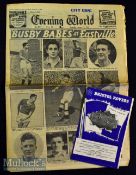 1956 Bristol Rovers v Manchester United football programme FA Cup 3rd round date 7 Jan^ with