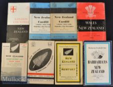 NZ All Blacks in UK 1953-4 Rugby Programmes (8): The issues v London Counties^ Cardiff (2)^ Wales (