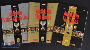 2001 British & Irish Lions in Australia Test Rugby Programmes (3): All three clashes with the