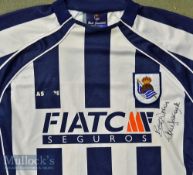 John Toshack signed Real Sociedad Football shirt short sleeve shirt^ signed in ink to the front^