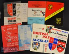 1966 British & Irish Lions in NZ Rugby Programmes/Menus (8): In good or better condition^ splendid