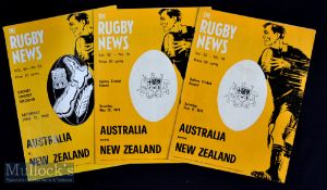 1968/1974 Attractive Australia v New Zealand Rugby Test Programmes (3): Bright^ similar Sydney