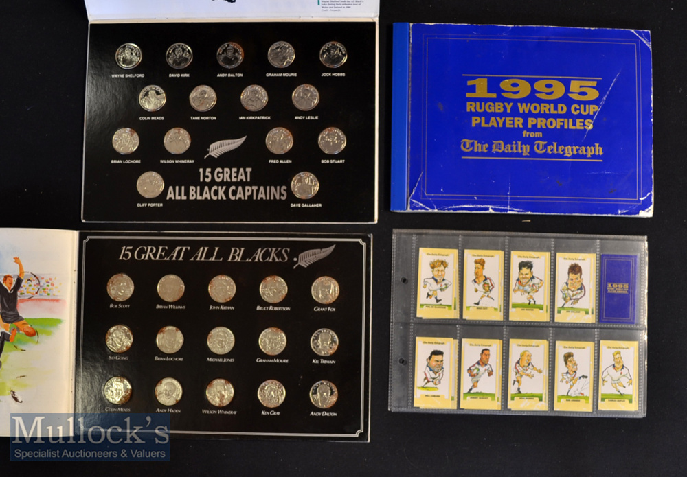 1995 etc Sets of Rugby Medallions and Trade Cards (3): All Blacks authorised pair^ 15 Great All - Image 2 of 2