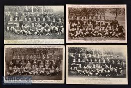 Scarce Rugby Postcard Selection 2 (4): Three different b/w photographic postcards of the 1905-6